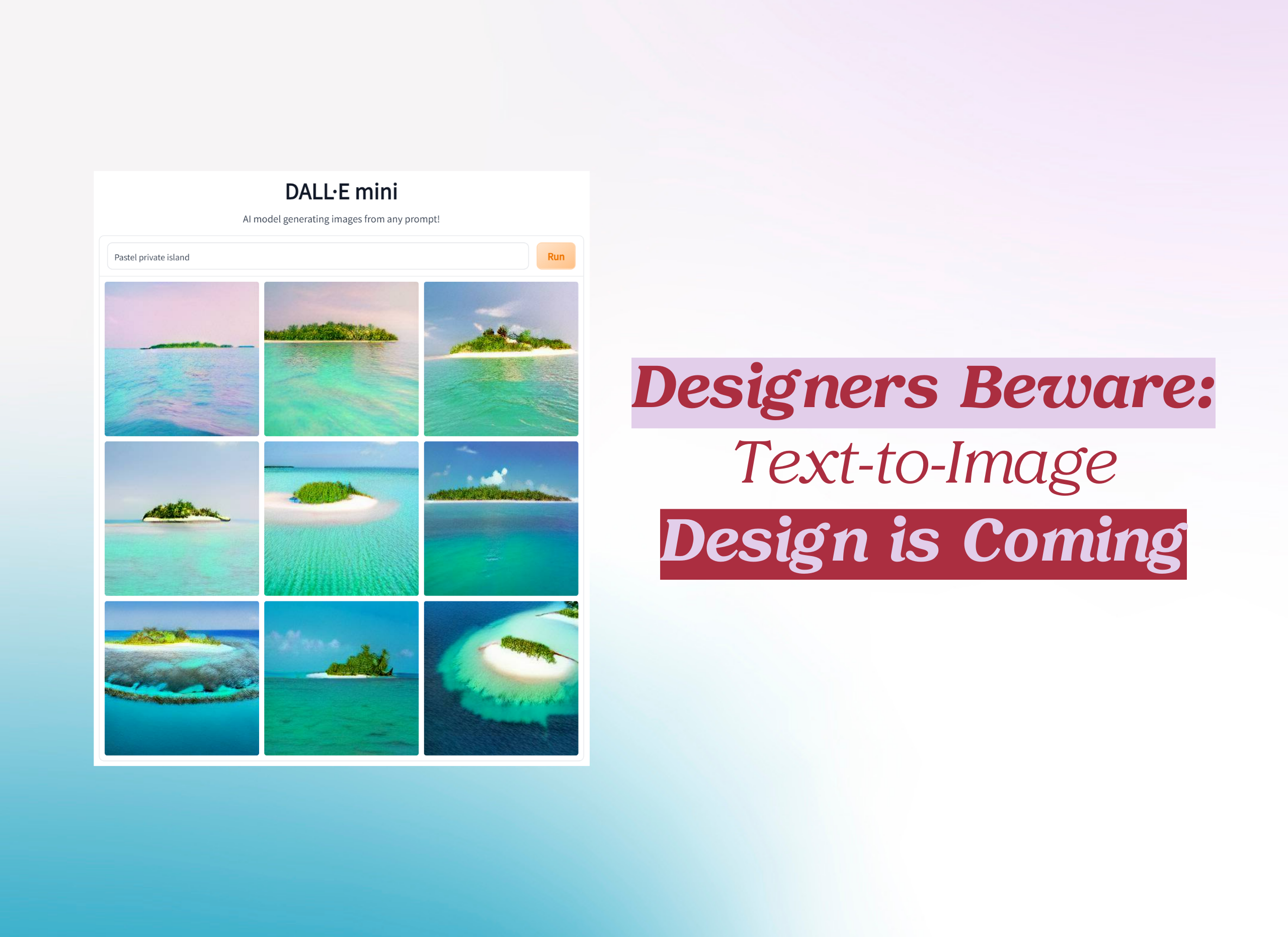 Designers Beware: Text-to-Image Design is Coming